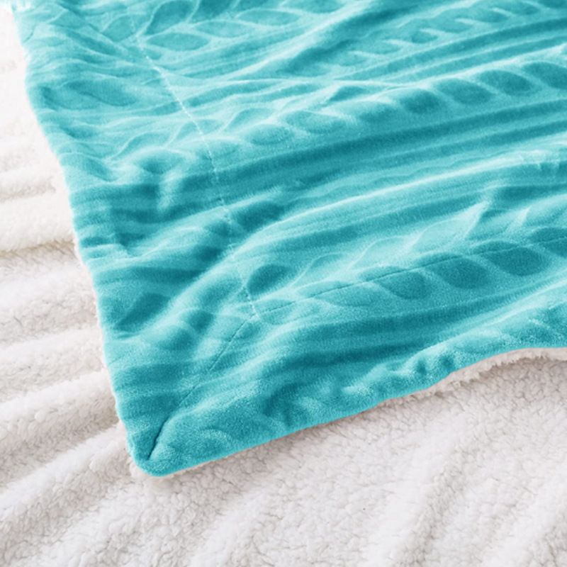 Manufacturers Directly Supply Cross-Border Flannel Lamb Wool Double Thickened Nap Blanket Composite Blanket Sherpa Blanket Wholesale details Picture