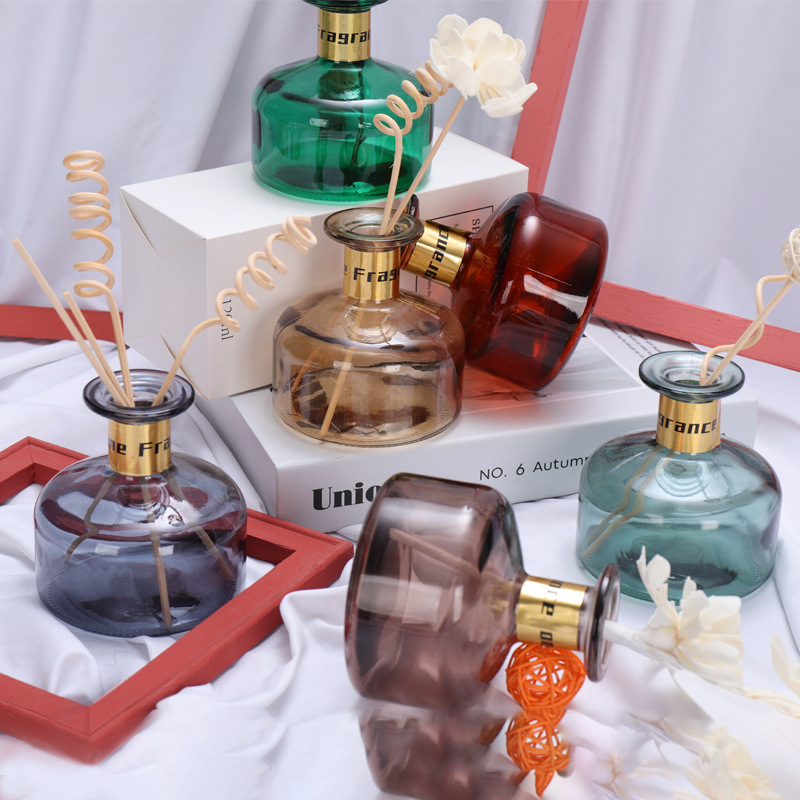 无火玻璃香薰瓶空瓶藤条装饰瓶车载扩香水300ml玻璃瓶香氛瓶