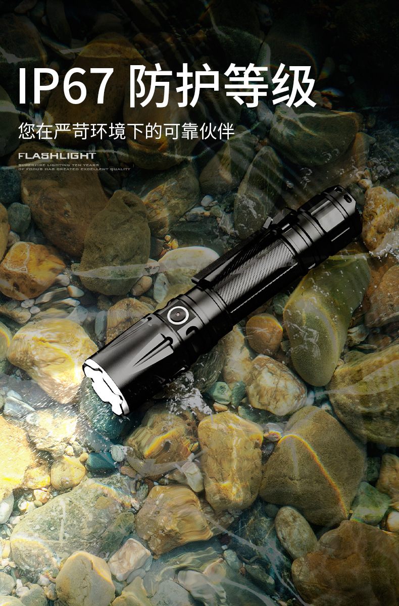 Customized new fixed-focus edc flashlight from Shenhuo, made of aluminum alloy, waterproof, high-power LED portable waist clip flashlight pic 12