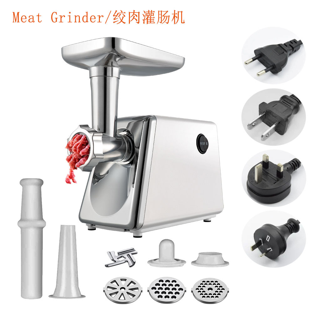 Cross-border multi-functional household electric meat grinder, US standard 110V, European standard 220V sausage stuffing machine, chili and garlic paste manufacturer details Picture