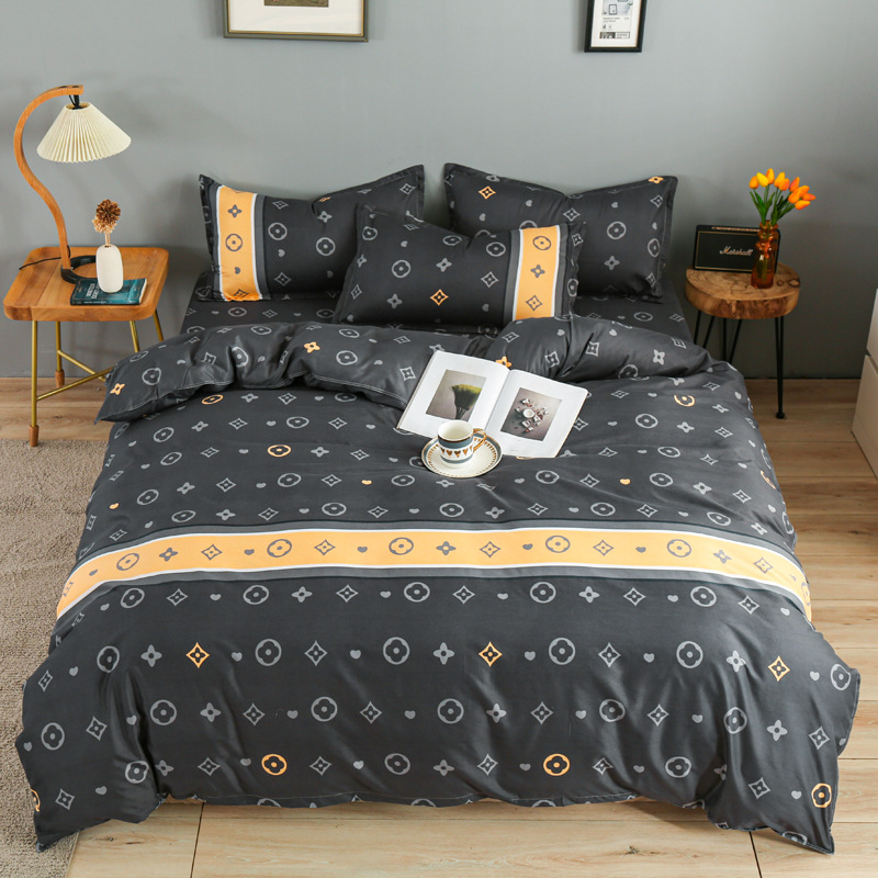 Thickening mill wool contracted autumn and winter four sets of student dormitory sheets quilt sets of three sets of bedclothes manufacturers wholesale full figure
