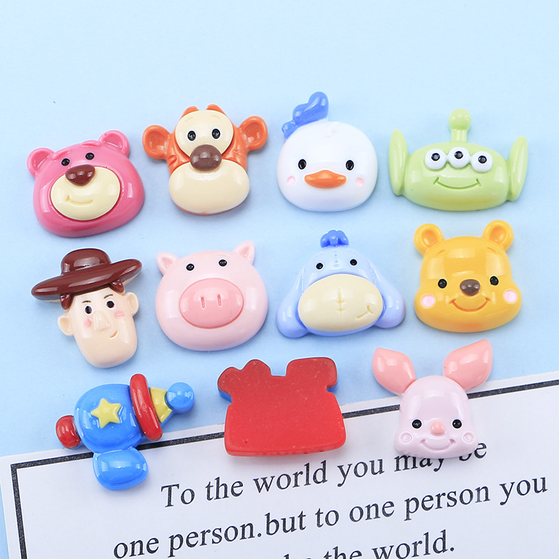 Bright Face Cute Animal Diy Cream Glue Homemade Mobile Phone Case Materials Refrigerator Stickers Jewelry Resin Accessories Wholesale Application Scenario