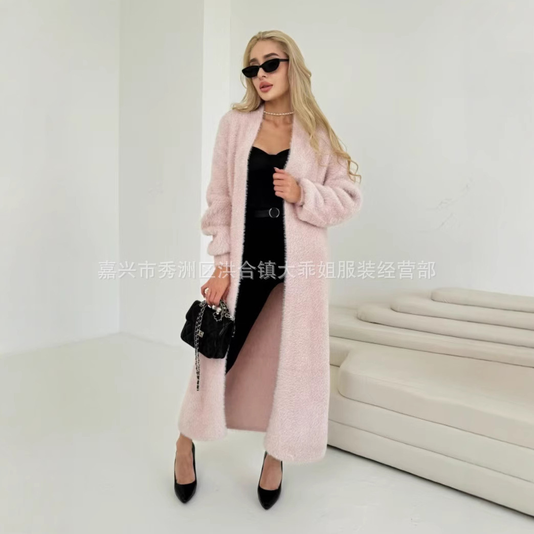 女式貂绒衫实物图