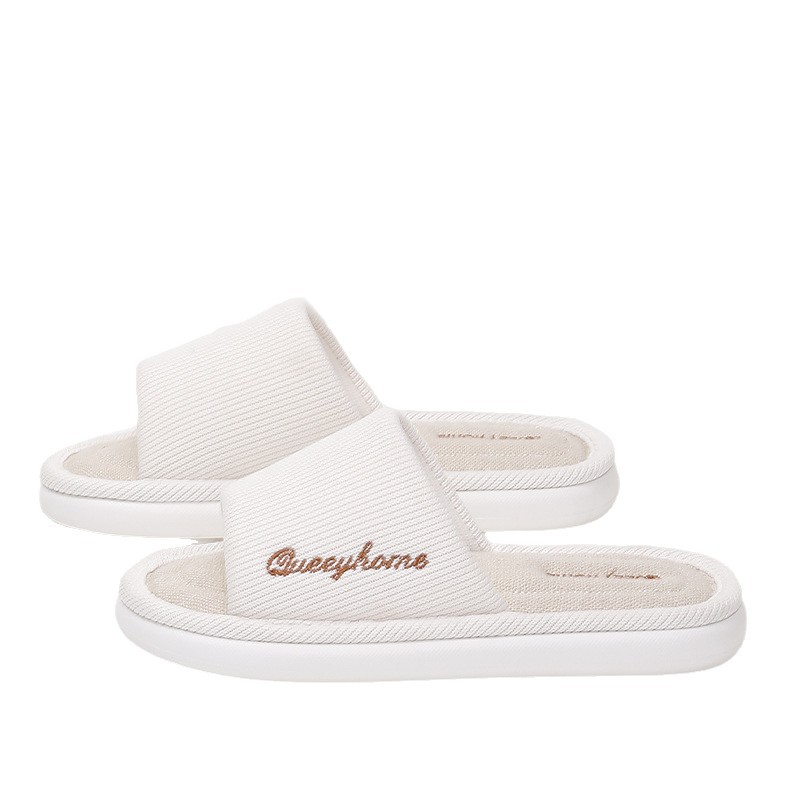 Linen slippers for women 2026 summer new indoor home, anti-slip, breathable, sweat-absorbing, high resilience, all-season cotton and linen slippers Item Picture