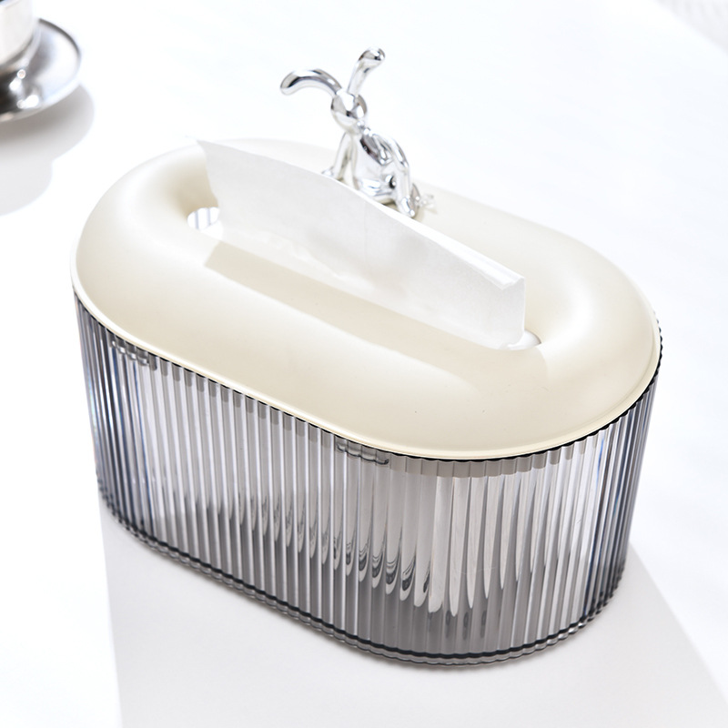 Light luxury bathroom face towel box, storage box, decorative cream-style tissue box, living room coffee table, tissue box, household toilet paper Application Scenario