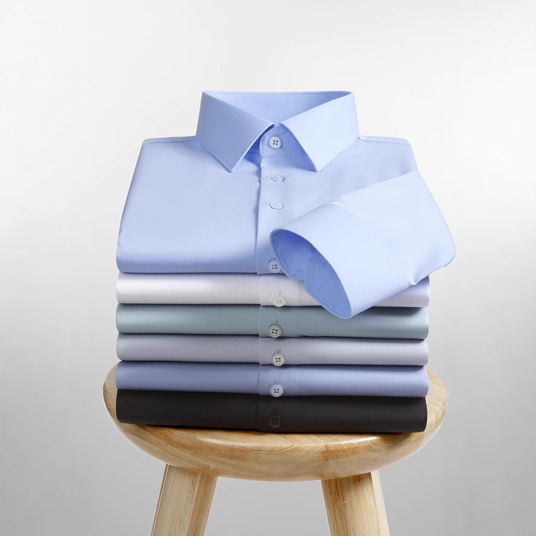 New Modal silk shirt for men, long-sleeved high-end shirt, smooth and wrinkle-resistant shirt, men's light luxury shirt Application Scenario
