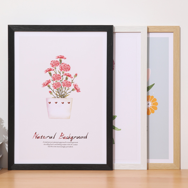Wholesale of Nordic minimalist photo frame stands, 6-inch, 8-inch, 10-inch A4 art oil painting frames, photo wall hanging, A3 decorative photo frames details Picture