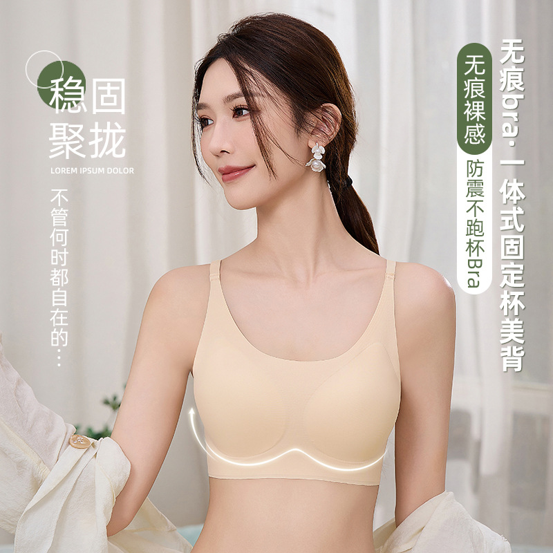 内衣/文胸/内衣女宽松性感/无钢圈运动文胸/美背产品图