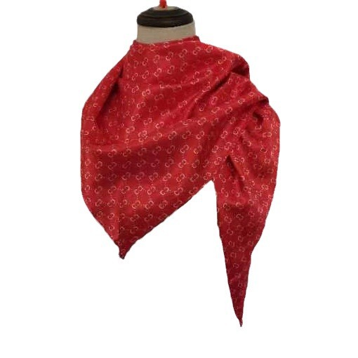 Autumn And Winter New Neck Windproof Pendant Triangle Scarf Bib Female Air Conditioning Shawl Foreign Trade Triangle Imitation Silk Scarf Item Picture