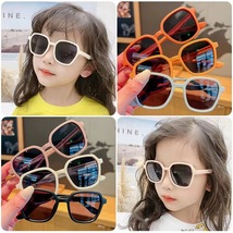 新款儿童太阳镜 夏季遮阳防晒男童女童墨镜多色可选方框太阳眼镜