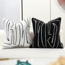 Nordic wind pillow cushion sofa cushion office waist pillow headboard pillow pillow cotton hemp pillow case does not contain core
