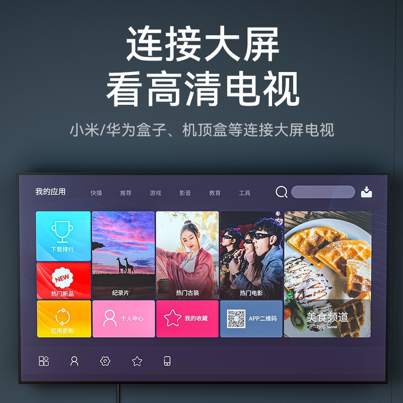 HDMI cable 2.0 version computer TV 4K high-definition cable 3D video cable set-top box projector monitor connection cable Application Scenario