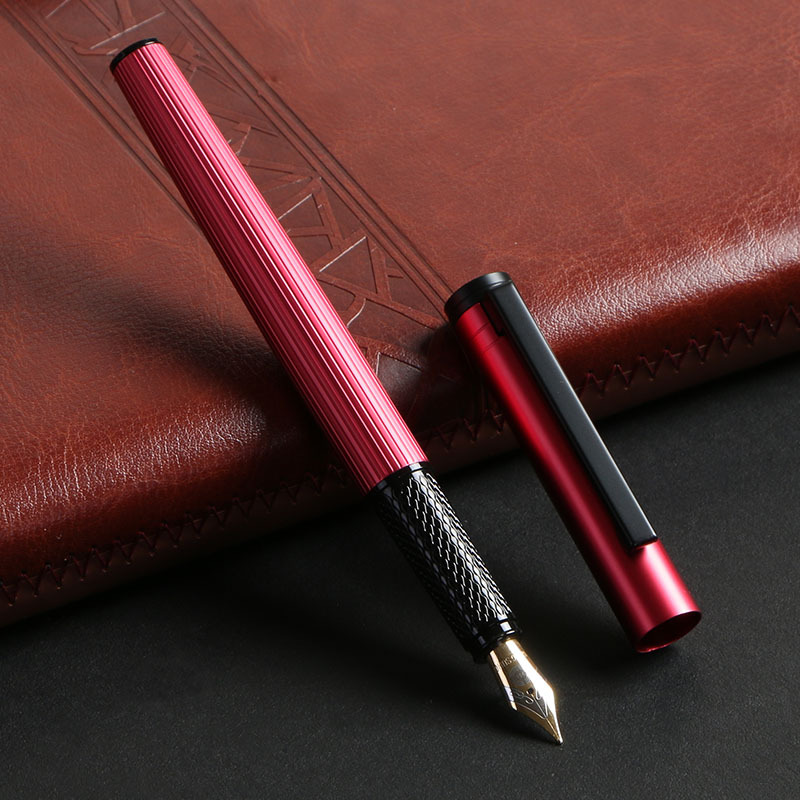 A variety of writing pens specially designed for calligraphy teachers, red with high appearance level, metal business gifts, and iridium art pens details Picture