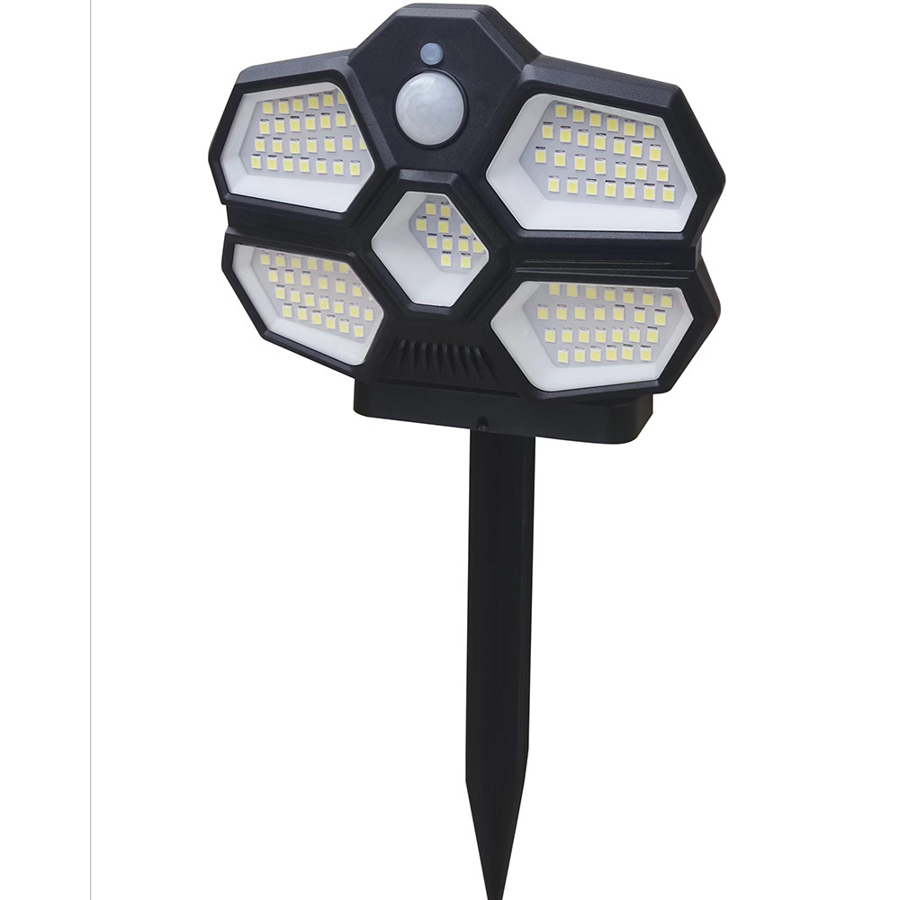 Cross-border new solar lamp, sensor wall lamp, outdoor ground insertion garden lamp, 124LED outdoor fence landscape lamp Application Scenario