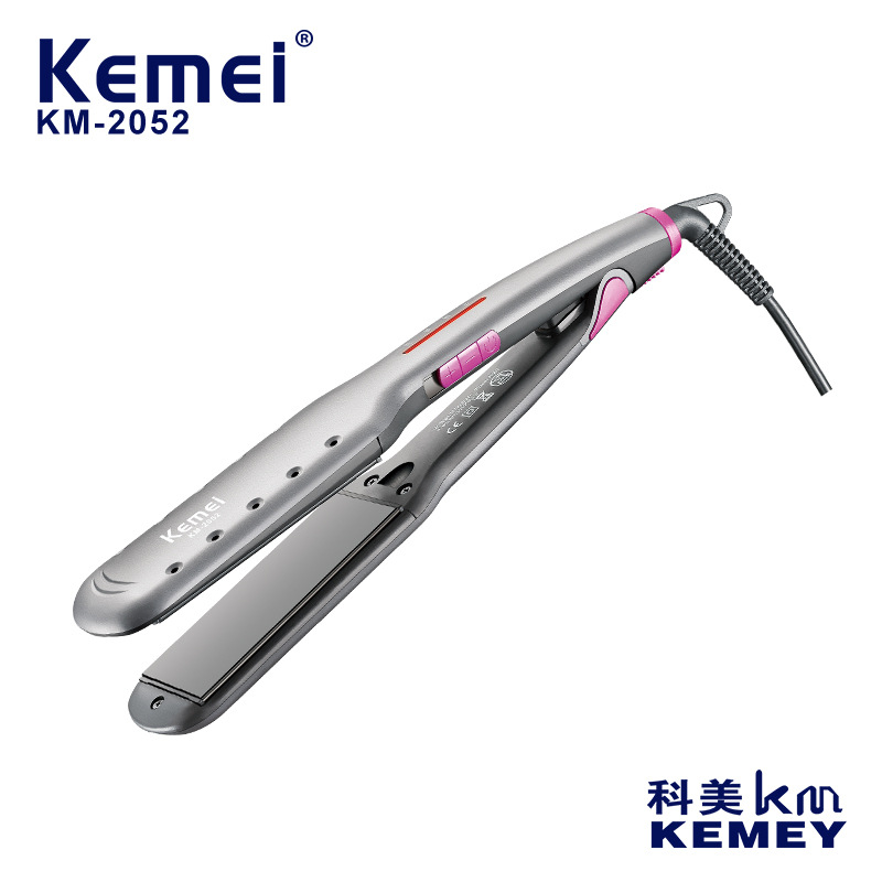 科美/KEMEI跨境加宽面板直板夹快速升温负离子控温护发防烫手夹板KM-2052
