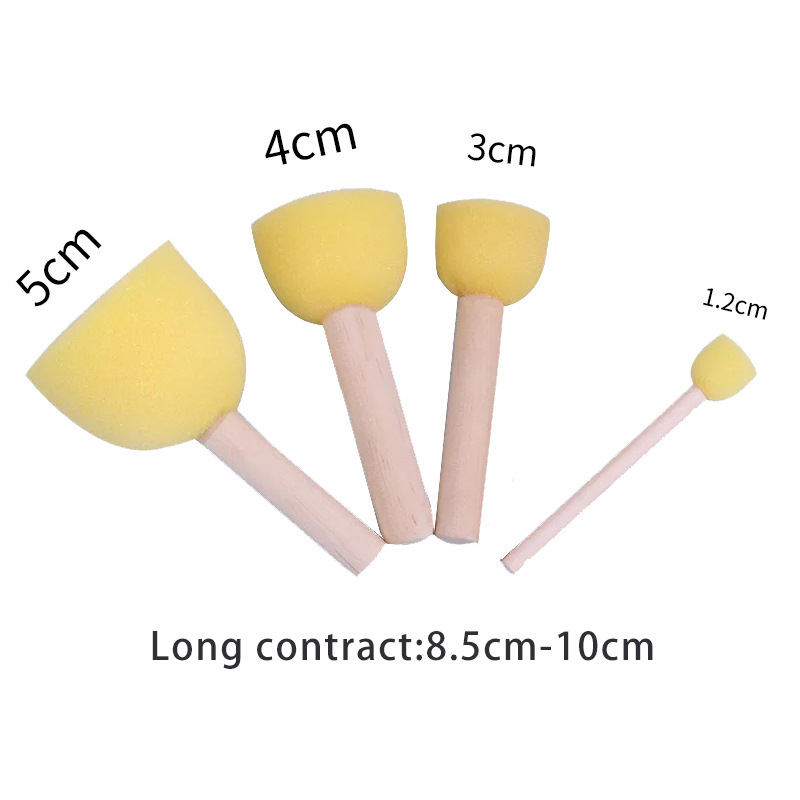 Boyi Xuan Kindergarten Art Painting Tools Sponge Set, Children's Painting Sponge Brush, EVA seal graffiti details Picture