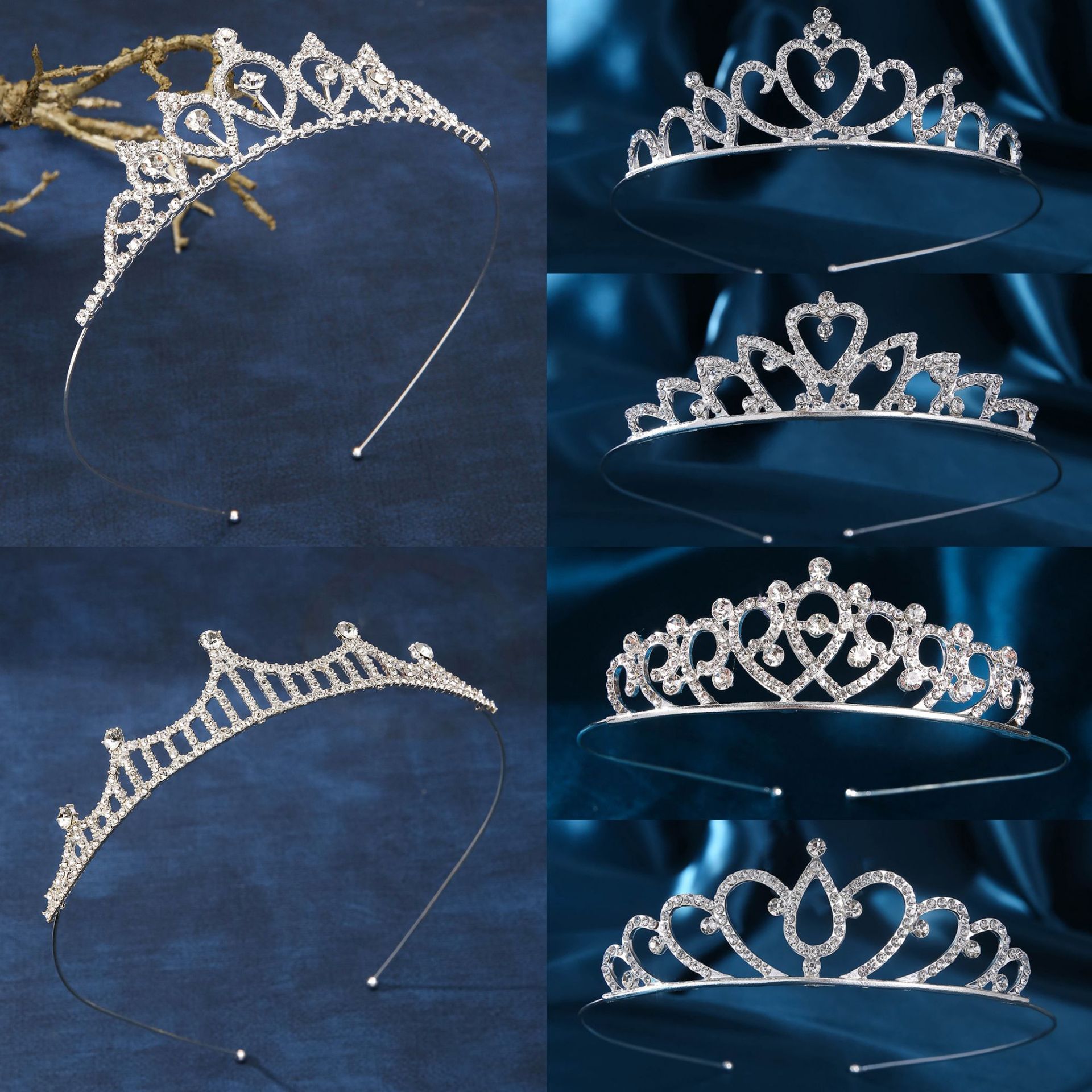 Bride, crown, wedding dress, headwear, birthday, children's gift, performance, versatile water diamond, princess, hairband, crown wholesale
