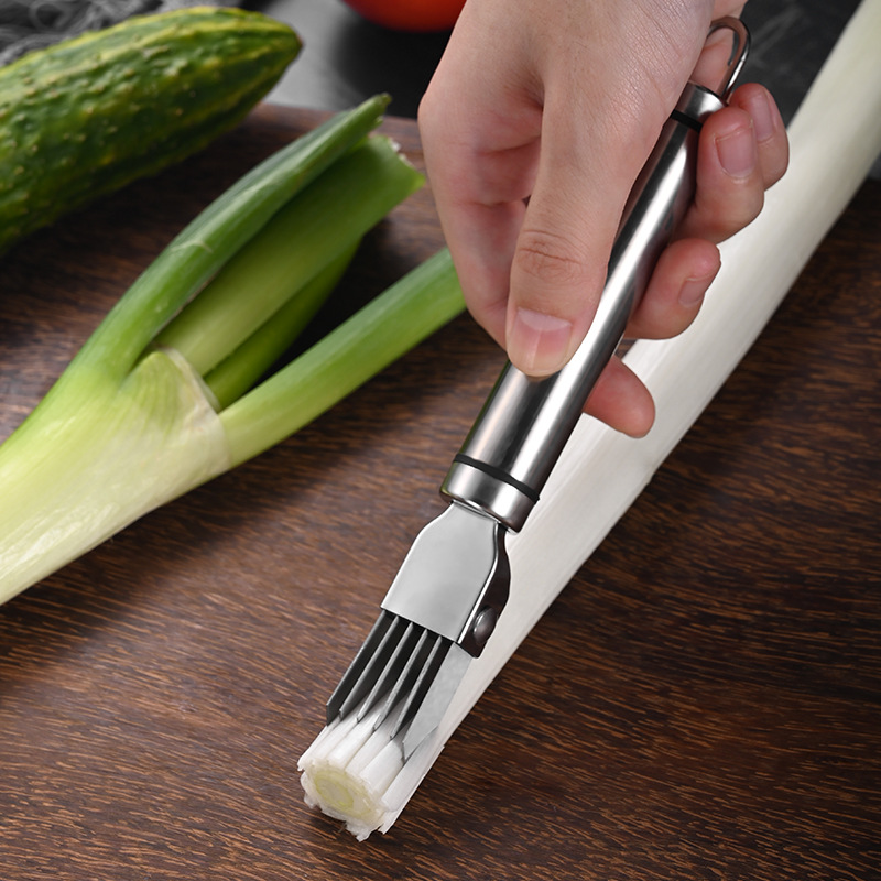 Stainless steel scallion cutter, scallion knife, multi-functional vegetable cutter, convenient scallion flower and scallion shreds, kitchen small tools