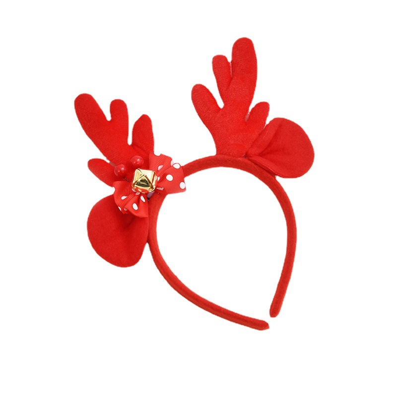 Christmas decorations, antler hairballs, Christmas hats, headbands, Christmas headbands, headbands, adult and children's party supplies Item Picture