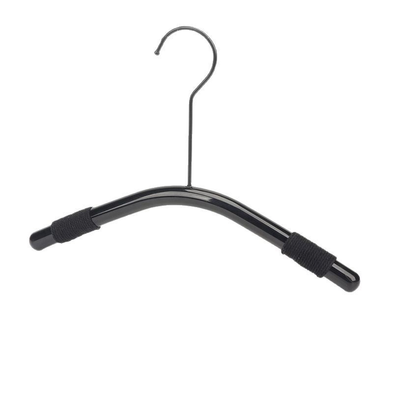 Wholesale LOGO of acrylic children's clothes hanger, black one-piece anti-slip, small, medium and large children's clothes hanger and trouser hanger Item Picture