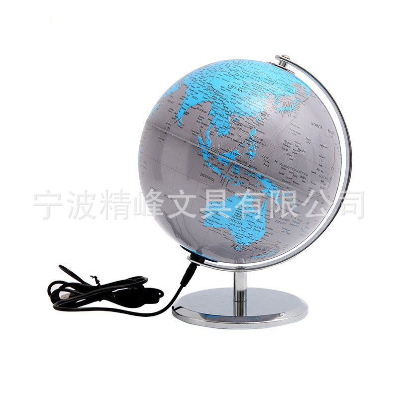 20cm inglés hd globulo brillante hogar picoteo estudiante regalo del día de los niños galvanoplastia metal base al por mayor Item Picture
