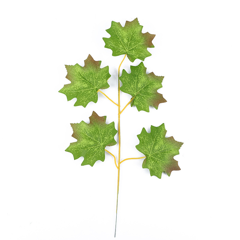 Red maple leaf artificial leaf decoration maple leaf branches Artificial simulation red maple leaf factory direct sales artificial leaf flower arrangement accessories leaves Specification image