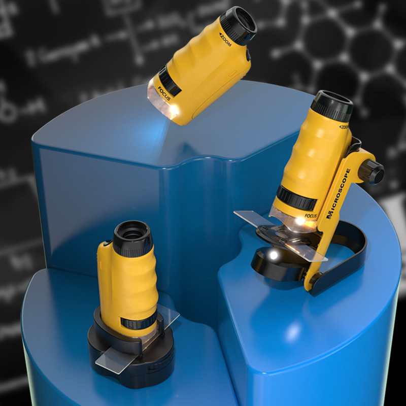 20210 Portable Handheld Microscope for Primary and Secondary School Students' Intellectual Education and Science Experiment Teaching Set details Picture