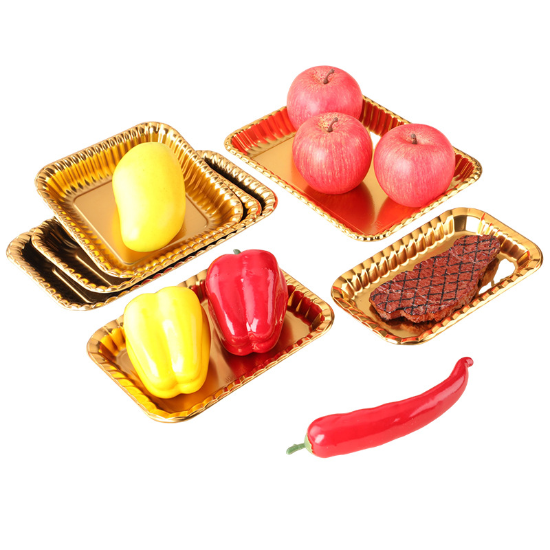 The manufacturer produces flat-bottomed, thickened square fruit packaging boxes, plastic fresh produce trays and golden trays Item Picture