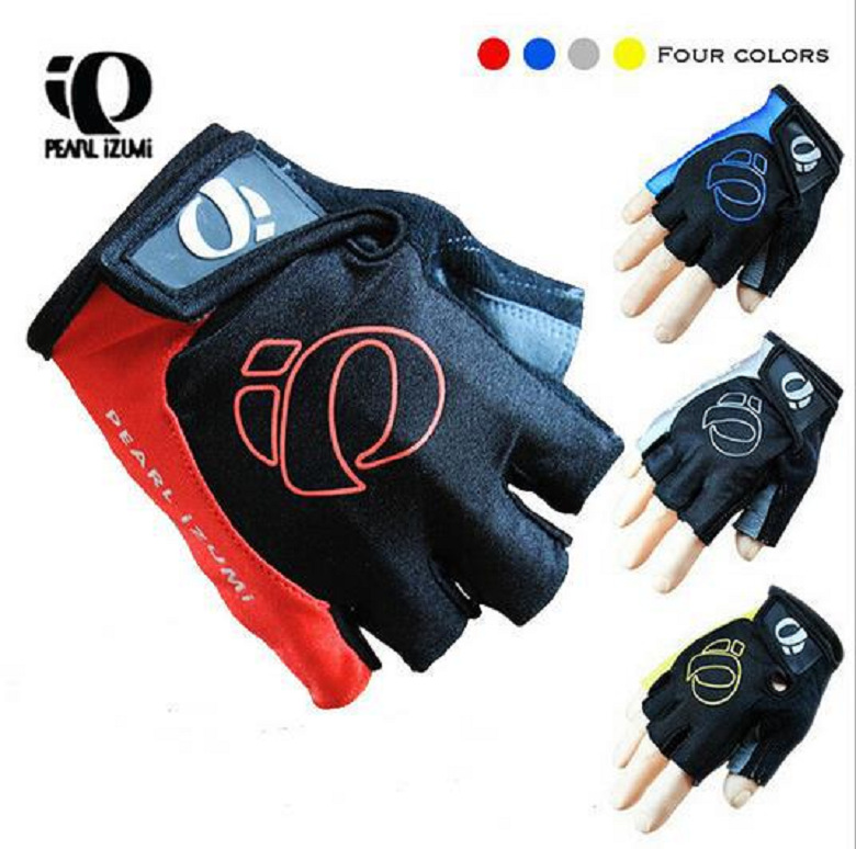 Wholesale una palabra metro medio dedo guantes bicicleta bicicleta de carretera guantes a prueba de choque ciclismo guantes de silicona de dedo corto Item Picture