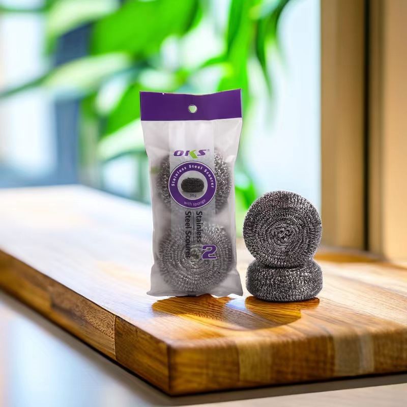Household steel wool balls, stainless steel cleaning balls, pot brushes, dish brushes, steel wool balls, kitchen dish cleaning balls, OKS