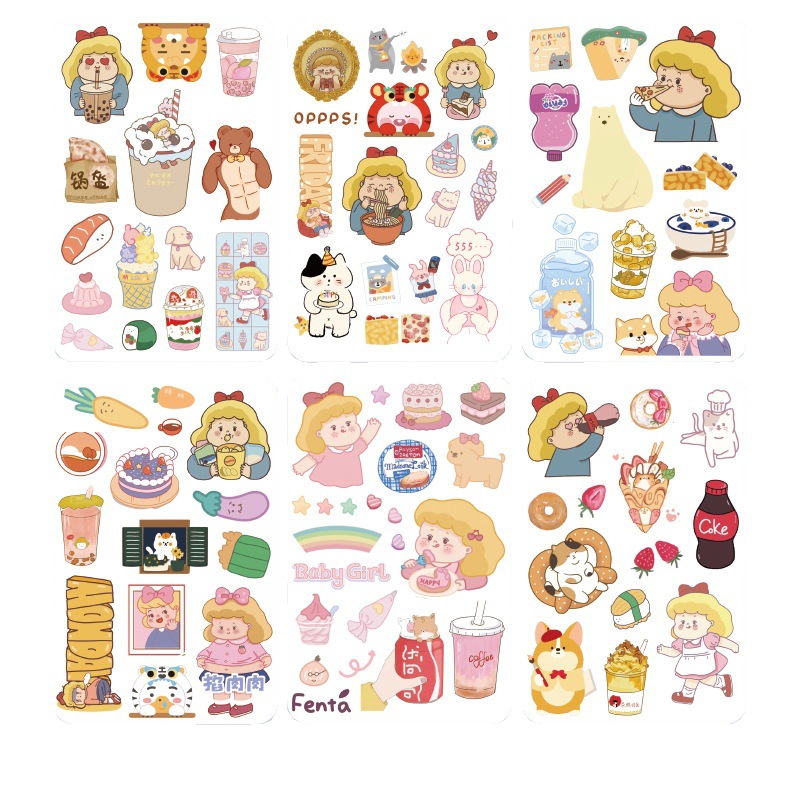 Yuezhen's adorable to the Point of Explosion series of journal stickers, waterproof pvc insulated water cups, diy material paper, Korean-style small stickers Item Picture