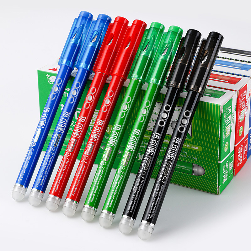 Large-capacity Moyi Erasable gel pen 0.7m hot grinding Moyi erasable water pen, environmentally friendly red, blue and black wholesale exercise pen