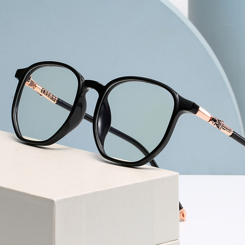 新款TR90近视眼镜框女方形文艺平光镜男学生配镜轻透明眼镜架详情图1