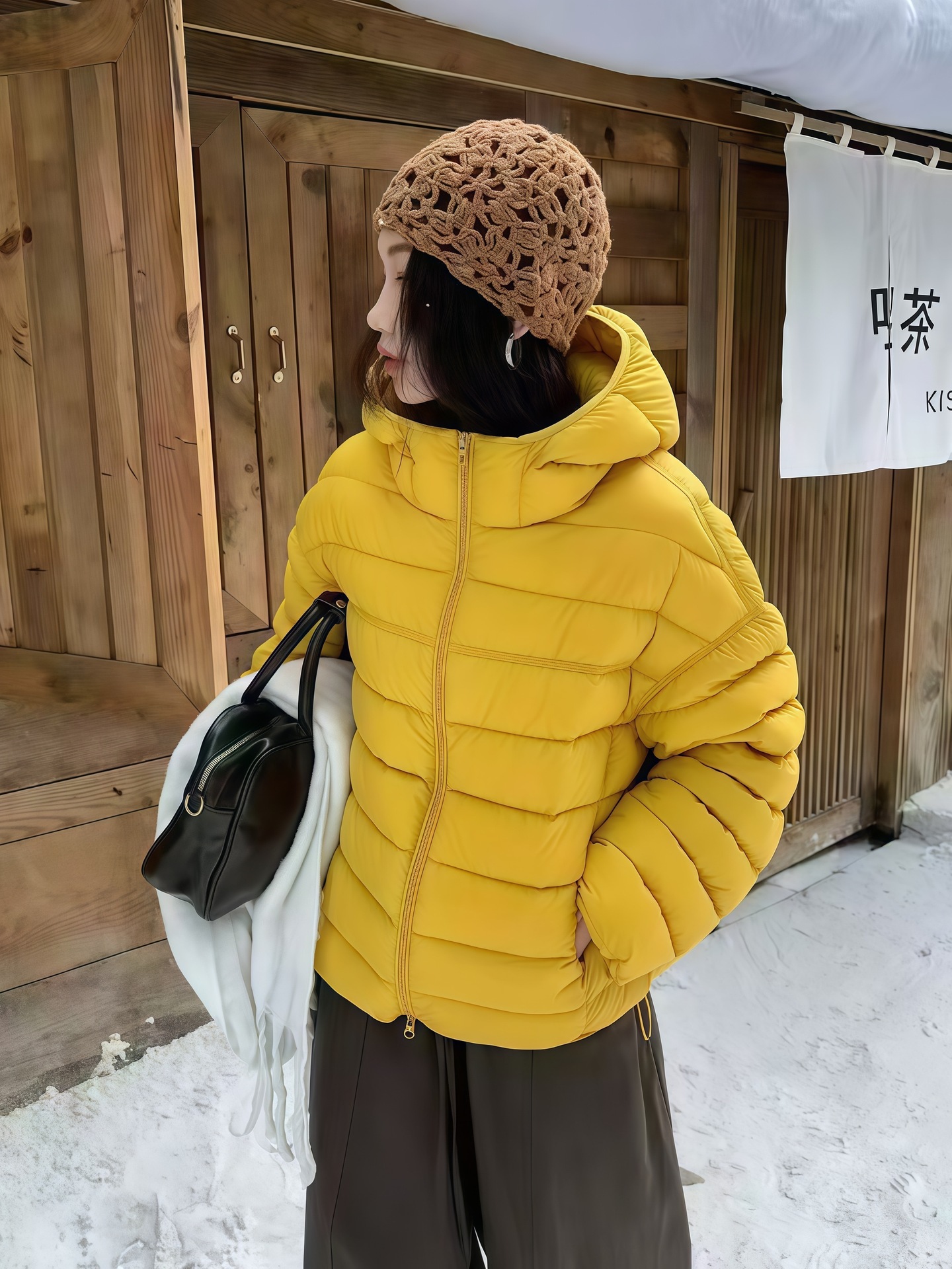 排骨羽绒服女短款2025新款连帽韩版宽松保暖时尚爆款泡芙冬季外套详情9