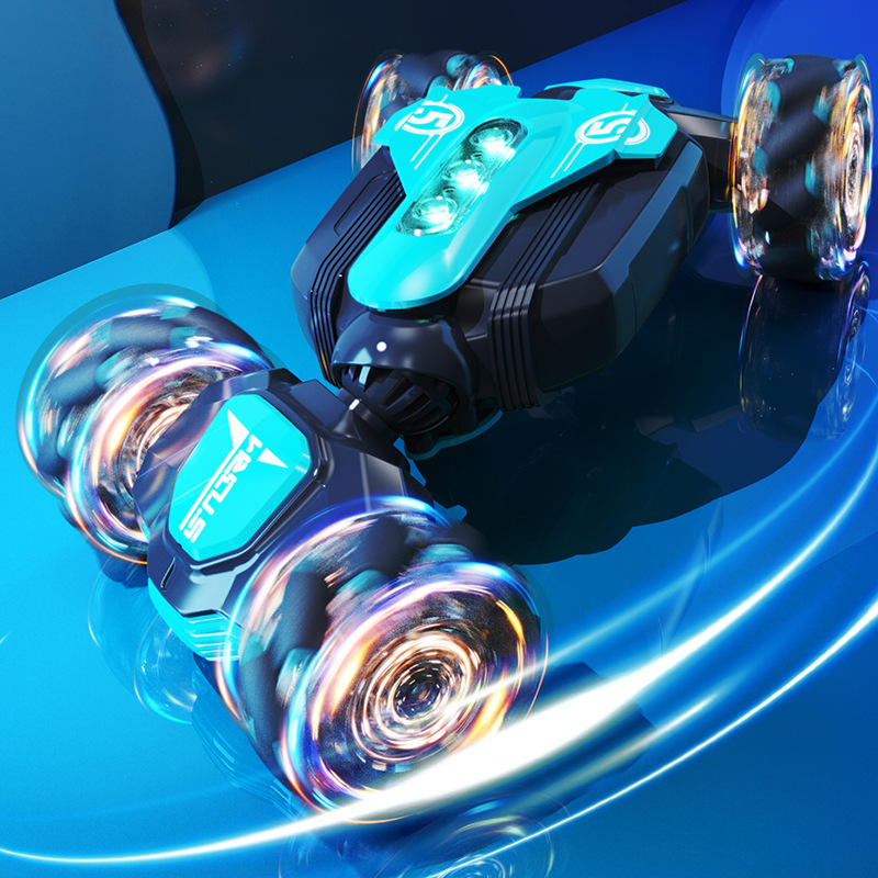 Cross-border best-selling gestud-sensing deformation remote control car, side-scrolling double-sided drift stunt car RC four-wheel drive mini twist car details Picture