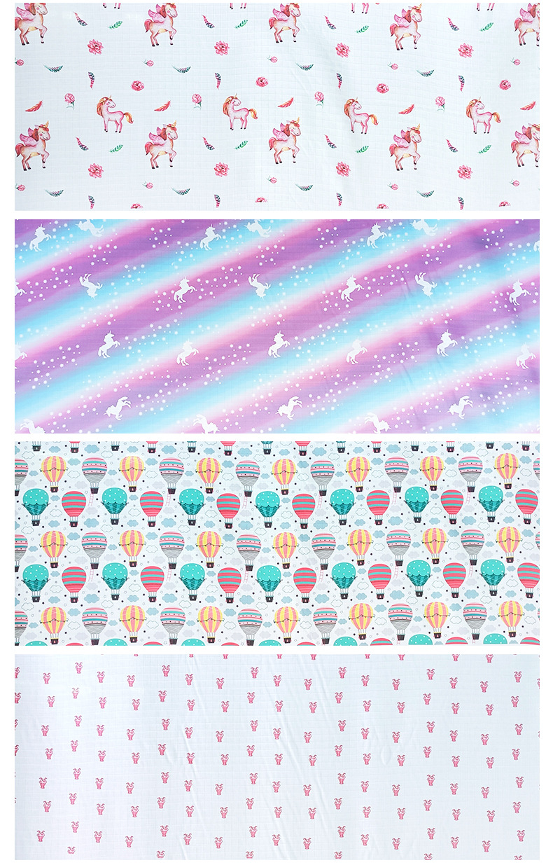 源头厂家muslin纱布印花全棉竹棉面料数码印花图案多样来图定 制详情15