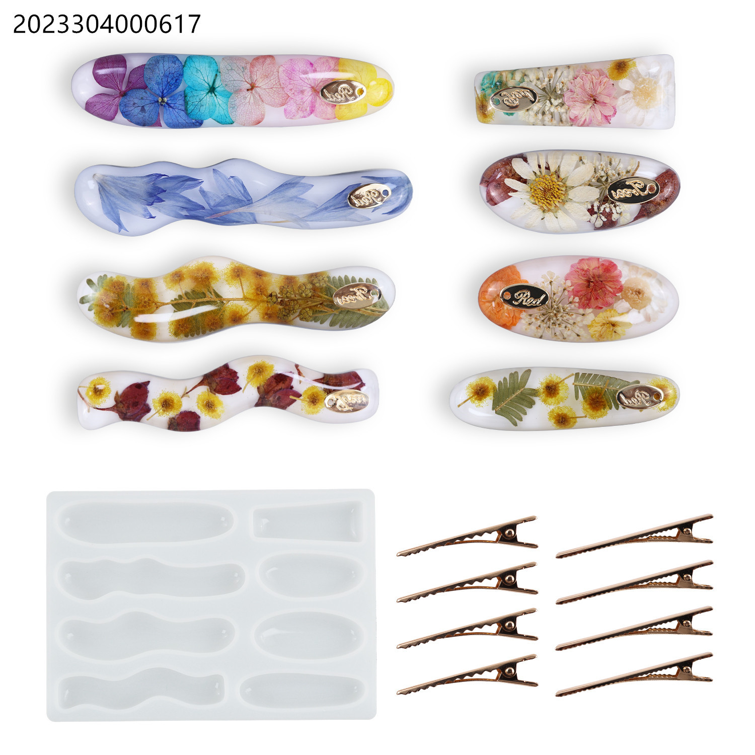 diy水晶滴胶树脂uv胶不规则立体发夹饰品镜面硅胶模具