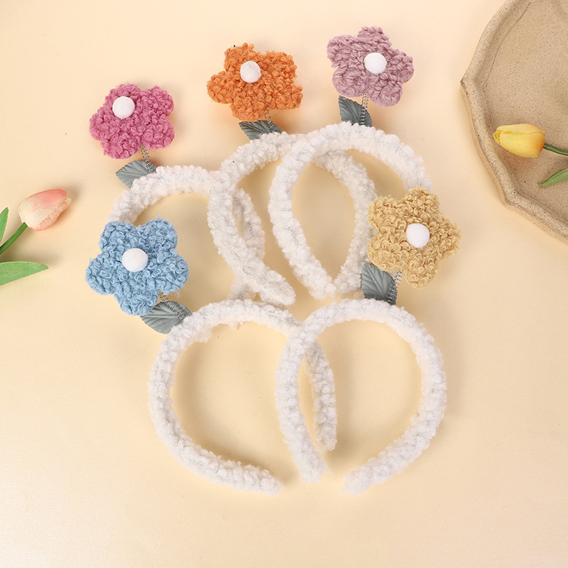 发箍洗漱化妆 束发带饰品花朵毛绒耳朵洗脸头圈 厂家直供