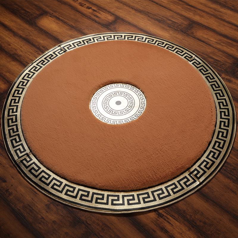 批发新中式家用圆形地毯 防滑耐脏客厅卧室土耳其原版装饰地垫