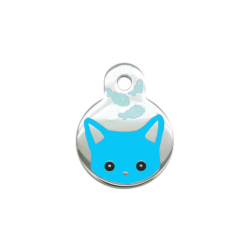 Pet dog brand, cute cartoon cat, fish print cat necklace pendant, alloy dog collar pendant Application Scenario