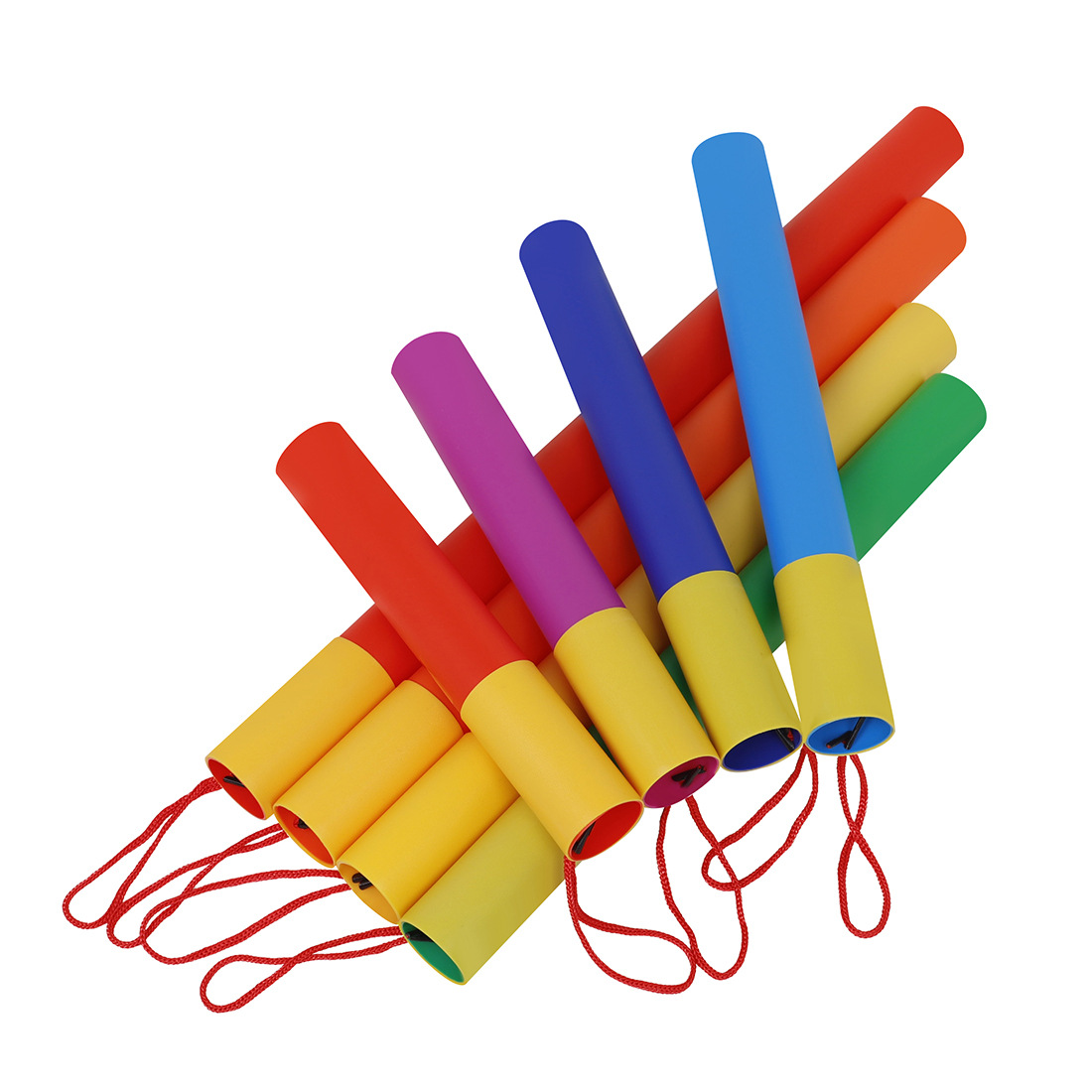 Orff percussion 8-tone tube with handle, colorful 8-tone tube, early education toys for children, wholesale 8-tone tube Specification image