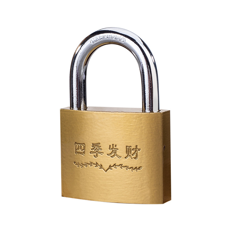 Thick iron lock factory wholesale imitation copper padlocks, swing locks in stock, cabinets, drawers, door locks, single opening Item Picture