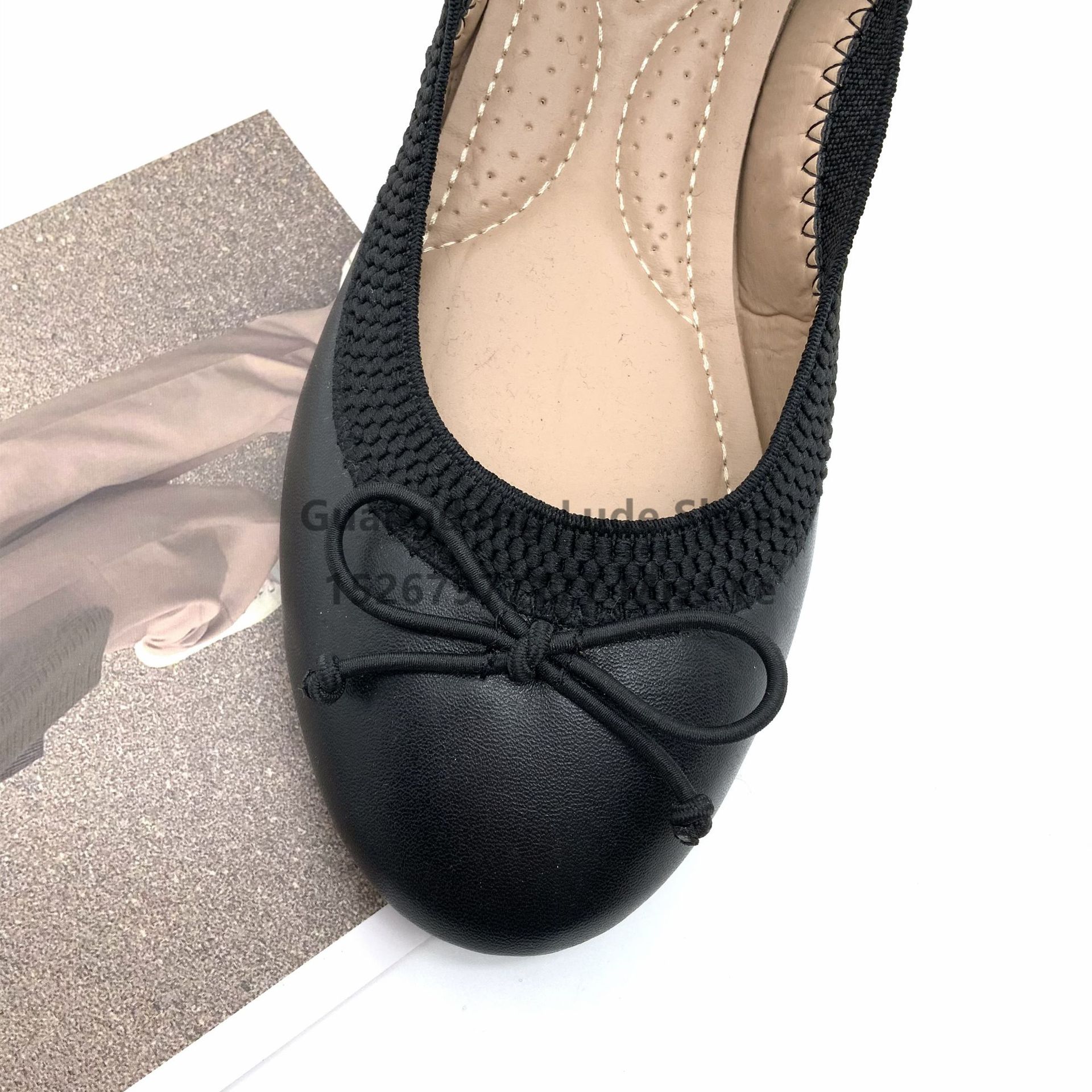 Spring New Women's Single Shoes Flat Leisure Comfortable All Bow Elastic Guangzhou Women's Shoes Craft Single Shoes Women Application Scenario