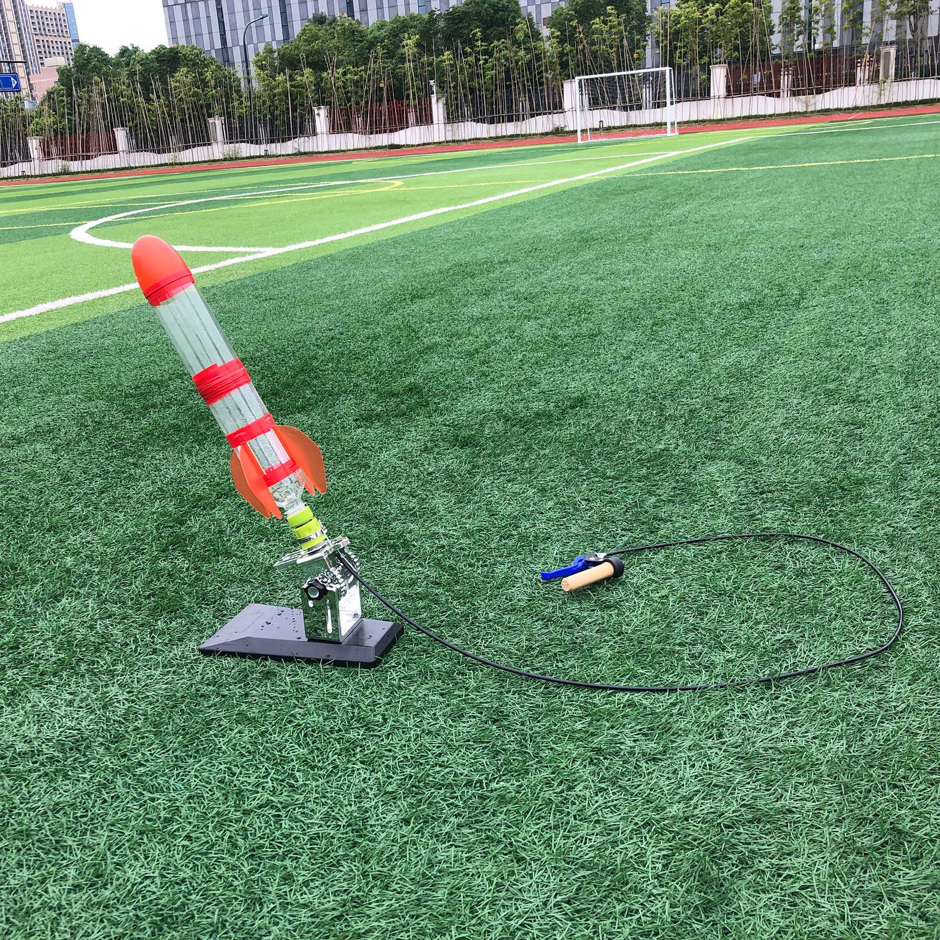 DIY water rocket complete set with launcher parachute, student science experiment assembly model aircraft competition toys Specification image