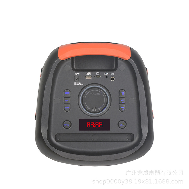 爆款12寸广场舞音箱拉杆音响户外大功率跳舞移动蓝牙音箱 YB-1201白底实物图