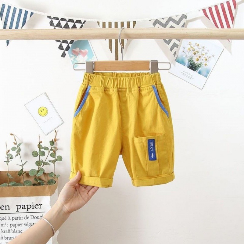 Boys' shorts, children's summer new versatile casual capri pants, kids' stylish summer pants, baby's fashionable pants trend details Picture