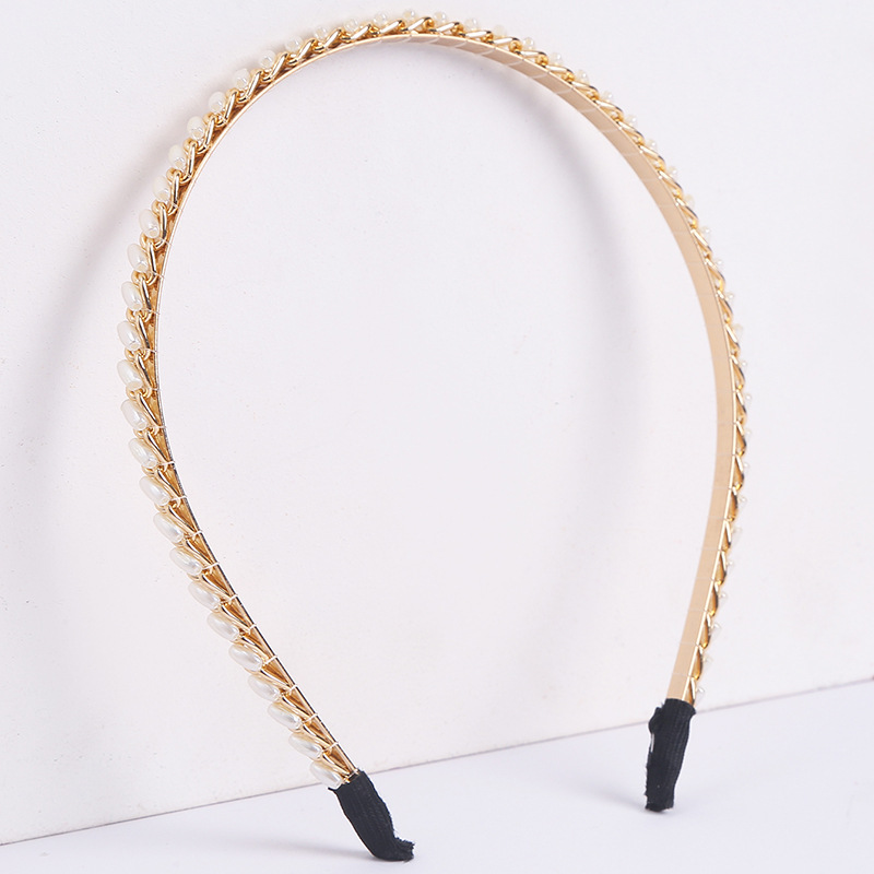 New pearl hairband for women, Korean Internet celebrity headband, versatile hairpin for women, simple and elegant hair clip headwear wholesale Item Picture