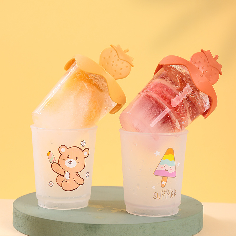 Mango de fresa molde de hielo transparente 6 compartimento fruta molde de hielo 4 compartimento hogar helado molde de hielo hielo una pieza reemplazo de cabello Specification image