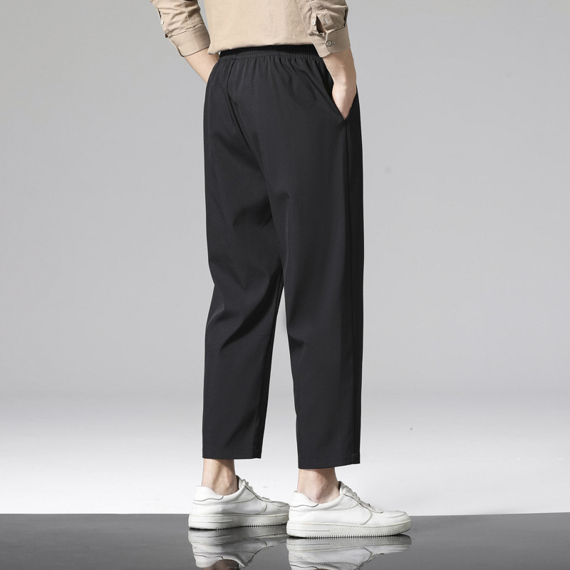 Straight-leg men's summer thin 9-inch men's pants, ice silk loose and versatile sportswear casual pants, wide-leg dress pants trendy Application Scenario