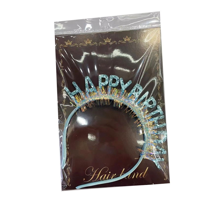 Diamond Flash Diamond Happy Birthday Headband Headband Headdress Korean Instagram Princess Party Layout Photo Props Item Picture